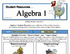 math websites for high school algebra 1